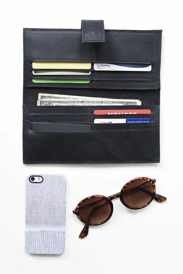 Purse & Clutch Accessories Leather Wallet - Ink Black Purse & Clutch Accessories Leather Wallet - Ink Black