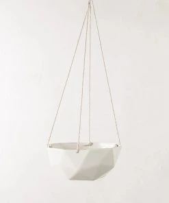 Convivial New Arrivals Geometric Porcelain Hanging Planter