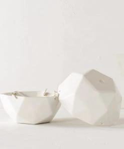 Convivial New Arrivals Geometric Porcelain Hanging Planter