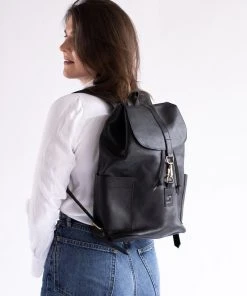 Abby Alley Handcrafted Adelaide Backpack - Black 3 Abby Alley Handcrafted Adelaide Backpack - Black
