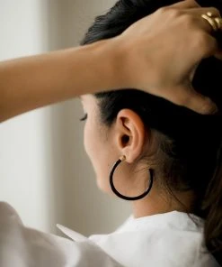 Abby Alley Best Sellers Large Amber Horn Hoops