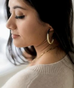 Abby Alley Best Sellers Large Amber Horn Hoops