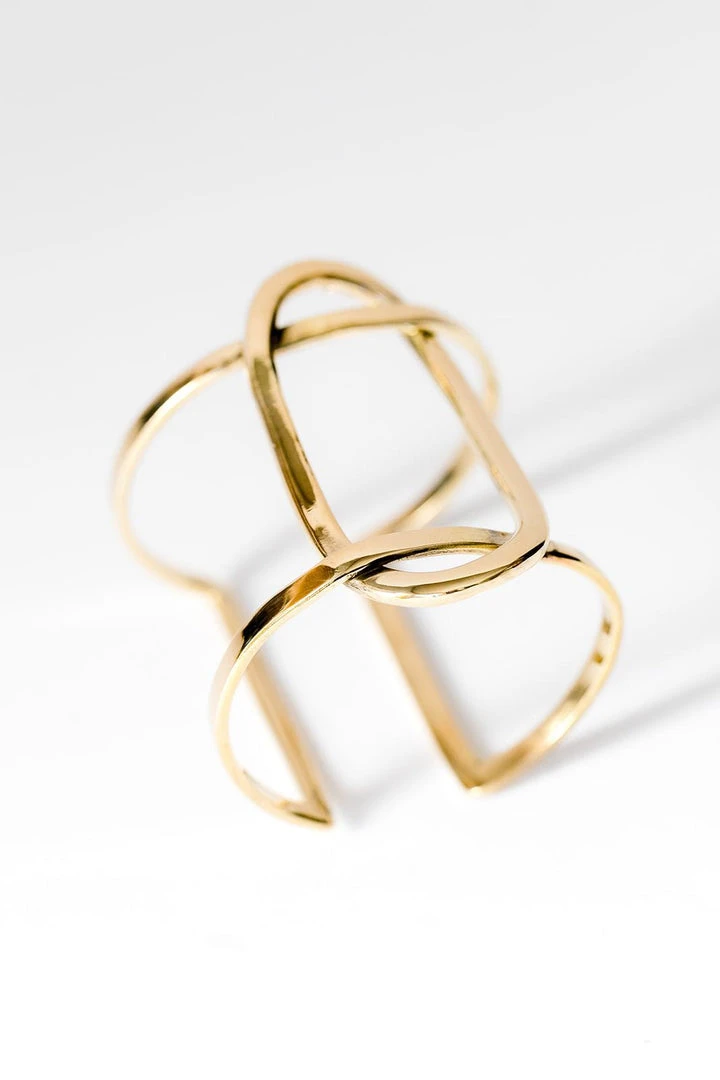 Abby Alley Crossover Cuff Bracelet Handcrafted 5 Abby Alley Crossover Cuff Bracelet Handcrafted