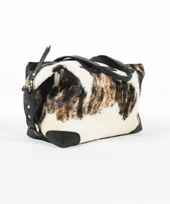 Abby Alley Ellen Handbag - Black Cow Hair Handcrafted