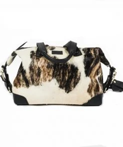 Abby Alley Ellen Handbag - Black Cow Hair Handcrafted