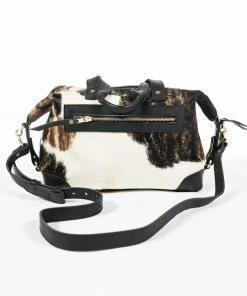 Abby Alley Ellen Handbag - Black Cow Hair Handcrafted