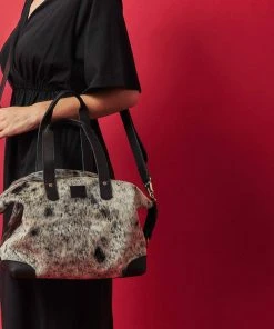 Abby Alley Ellen Handbag - Black Cow Hair Handcrafted