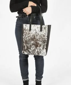 Abby Alley Joanie Tote - Black Cow Hair Handcrafted