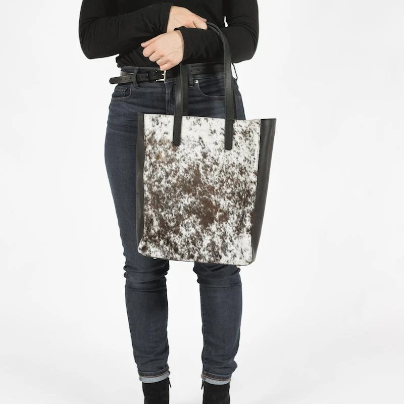 Abby Alley Joanie Tote - Black Cow Hair Handcrafted Abby Alley Joanie Tote - Black Cow Hair Handcrafted