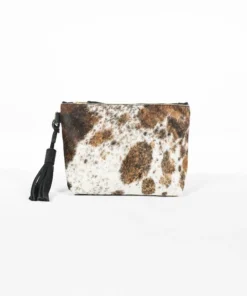 Abby Alley Handcrafted Keely Clutch - Black Cow Hair