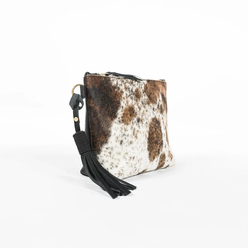 Abby Alley Handcrafted Keely Clutch - Black Cow Hair Abby Alley Handcrafted Keely Clutch - Black Cow Hair