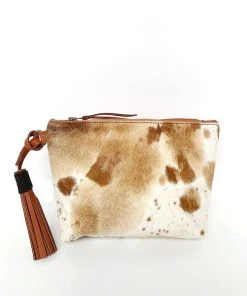 Abby Alley Keely Clutch - Chestnut Cow Hair
