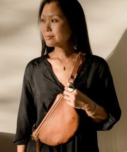 Abby Alley Handcrafted Sling Bag - Chestnut
