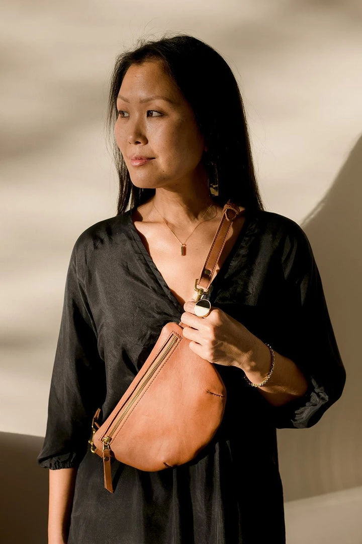 Abby Alley Handcrafted Sling Bag - Chestnut Abby Alley Handcrafted Sling Bag - Chestnut