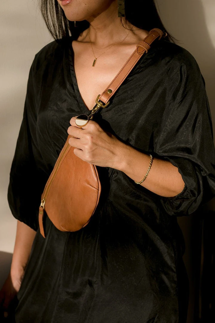 Abby Alley Handcrafted Sling Bag - Chestnut Abby Alley Handcrafted Sling Bag - Chestnut