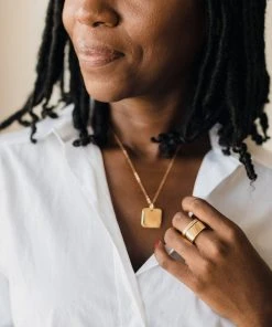 Abby Alley Jewelry Square Pendant Necklace