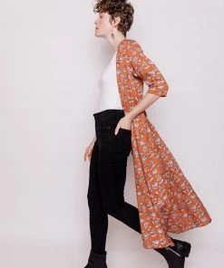 Mata Traders Aditi Hazelnut Floral Tencel Wrap Dress Clothing 7 Mata Traders Aditi Hazelnut Floral Tencel Wrap Dress Clothing