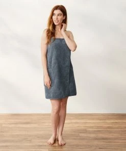 Coyuchi Home Goods Air Weight Bath Wrap - French Blue