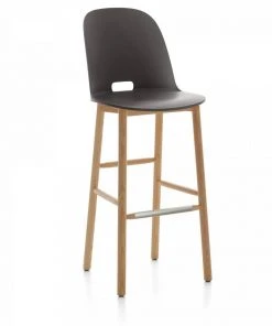 Emeco Alfi Recycled High Back Barstool - Ash 3 Emeco Alfi Recycled High Back Barstool - Ash