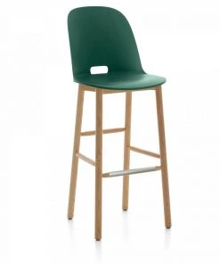 Emeco Alfi Recycled High Back Barstool - Ash 9 Emeco Alfi Recycled High Back Barstool - Ash