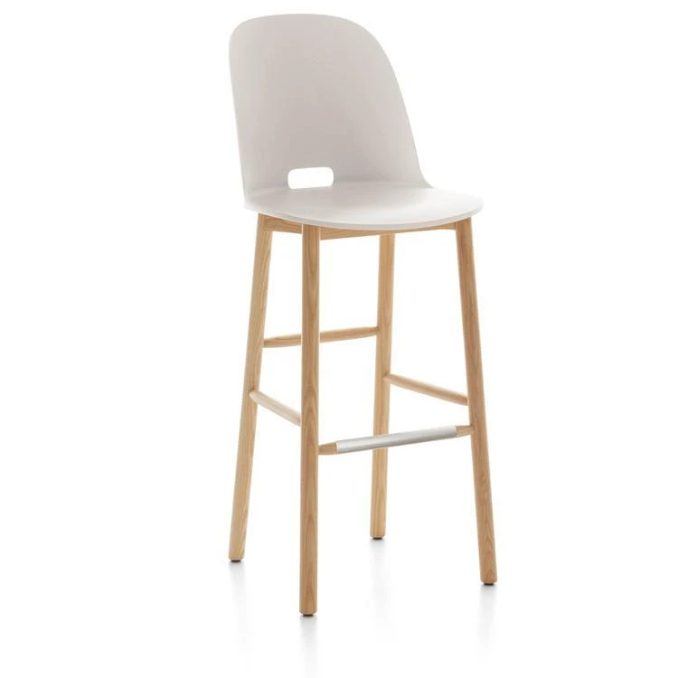 Emeco Alfi Recycled High Back Barstool - Ash Emeco Alfi Recycled High Back Barstool - Ash