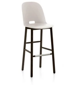 Emeco Furniture Alfi Recycled High Back Barstool - Dark Ash