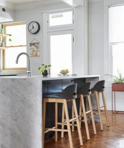 Emeco Alfi Recycled Low Back Barstool - Ash