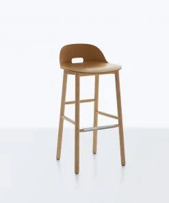 Emeco Alfi Recycled Low Back Barstool - Ash