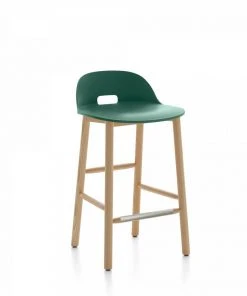Emeco Alfi Recycled Low Back Counter Stool - Ash Furniture