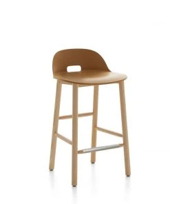 Emeco Alfi Recycled Low Back Counter Stool - Ash Furniture