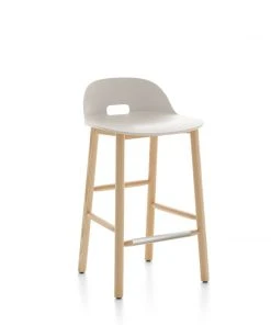 Emeco Alfi Recycled Low Back Counter Stool - Ash Furniture