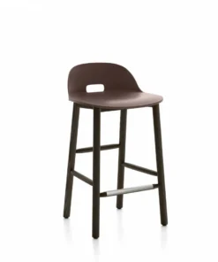 Emeco Furniture Alfi Recycled Low Back Counter Stool - Dark Ash 3 Emeco Furniture Alfi Recycled Low Back Counter Stool - Dark Ash