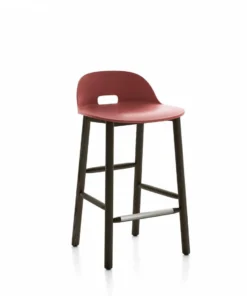 Emeco Furniture Alfi Recycled Low Back Counter Stool - Dark Ash 5 Emeco Furniture Alfi Recycled Low Back Counter Stool - Dark Ash