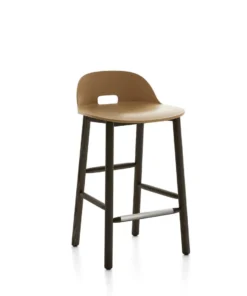 Emeco Furniture Alfi Recycled Low Back Counter Stool - Dark Ash 7 Emeco Furniture Alfi Recycled Low Back Counter Stool - Dark Ash