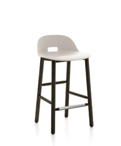 Emeco Furniture Alfi Recycled Low Back Counter Stool - Dark Ash 6 Emeco Furniture Alfi Recycled Low Back Counter Stool - Dark Ash