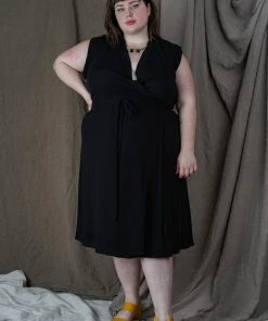 Altar Handcrafted Black Wrap Dress