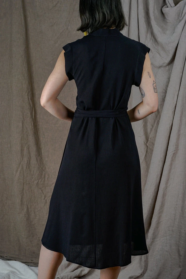 Altar Handcrafted Black Wrap Dress Altar Handcrafted Black Wrap Dress