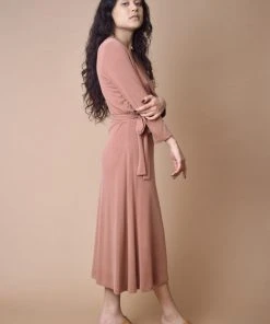 Altar Handcrafted Canyon Upcycled Modal Wrap Dress