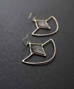 Iron Oxide Crystal Amulet Earrings Jewelry