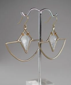 Iron Oxide Crystal Amulet Earrings Jewelry