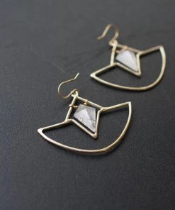 Iron Oxide Crystal Amulet Earrings Jewelry