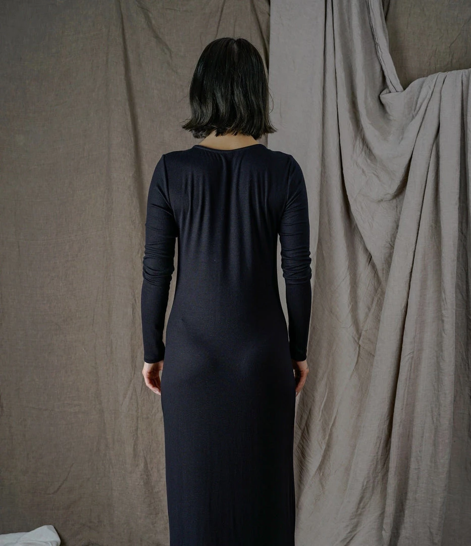 Altar Ila Upcycled Modal Dress - Black Clothing 5 Altar Ila Upcycled Modal Dress - Black Clothing