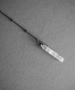 Iron Oxide Layered Labradorite Lariat Necklace