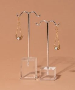 Iron Oxide Jewelry Little Lunar Earrings