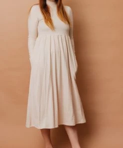 Altar Megumi Upcycled Dress - Oatmeal 9 Altar Megumi Upcycled Dress - Oatmeal