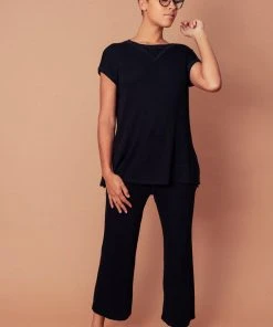 Altar Best Sellers Ronnie Tencel Lounge Bottoms - Black