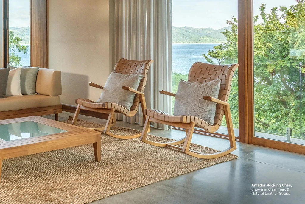 Masaya & Co. Amador Leather Rocking Chair 2 Masaya & Co. Amador Leather Rocking Chair
