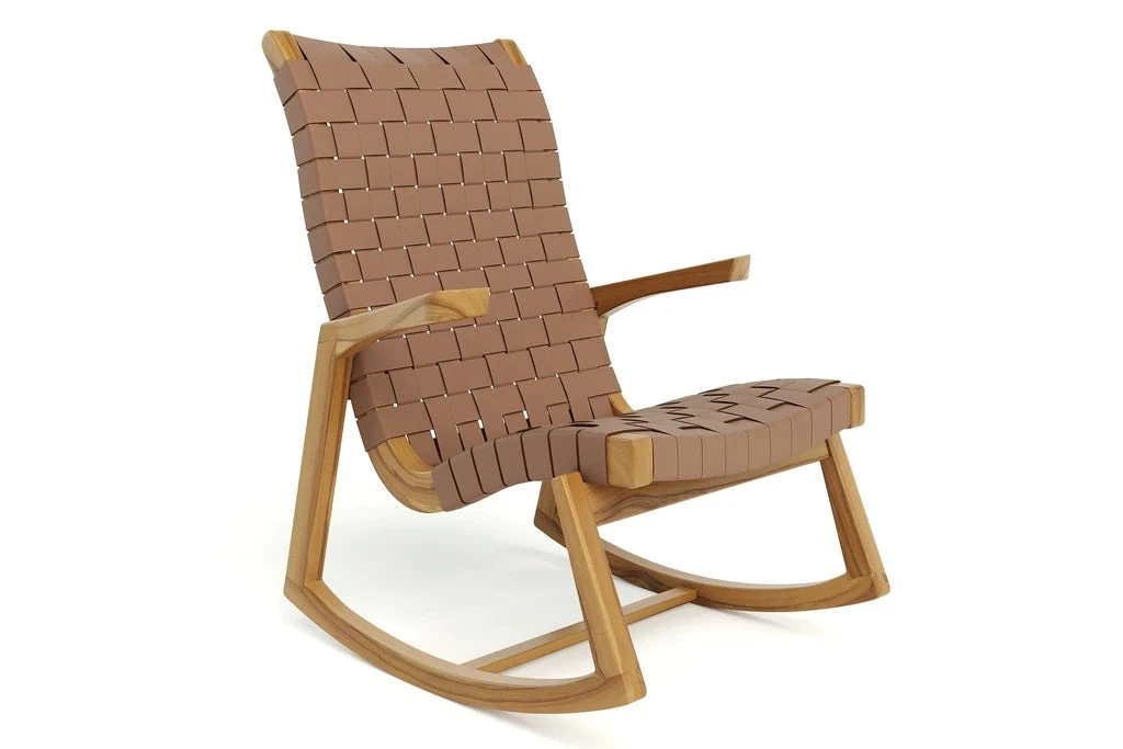 Masaya & Co. Amador Leather Rocking Chair 5 Masaya & Co. Amador Leather Rocking Chair