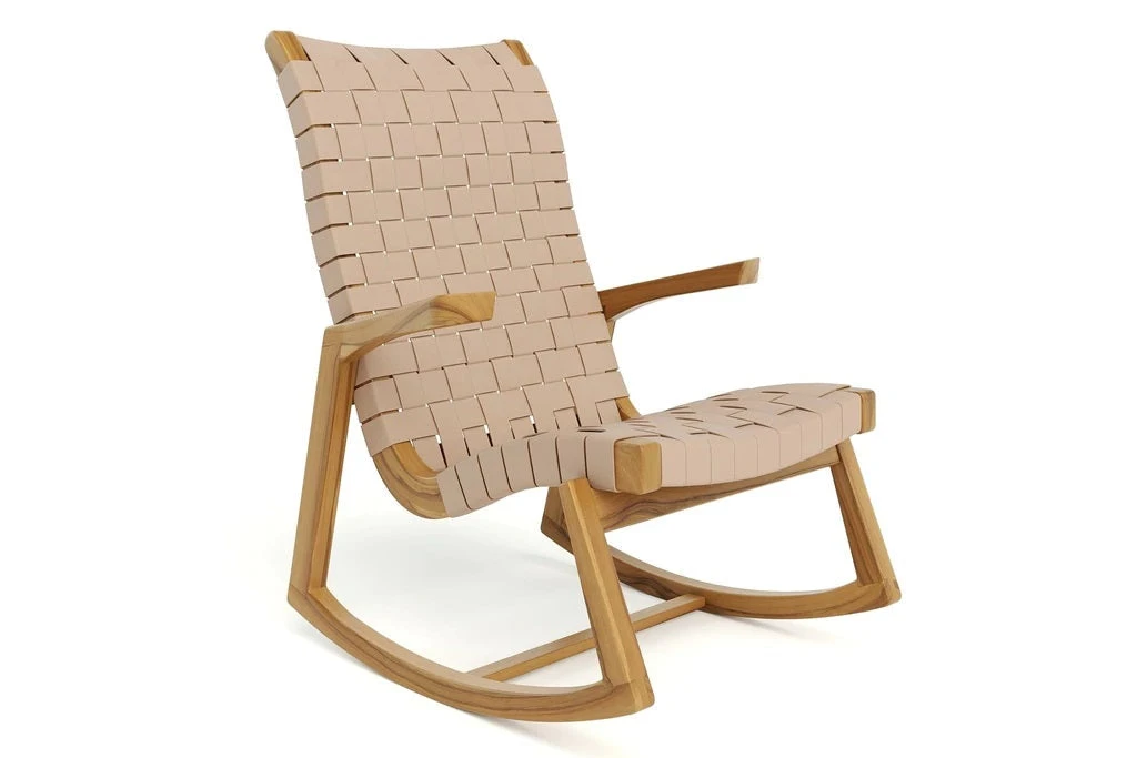Masaya & Co. Amador Leather Rocking Chair 3 Masaya & Co. Amador Leather Rocking Chair