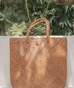 Village Thrive Amber Woven Seagrass Tote Bag Accessories